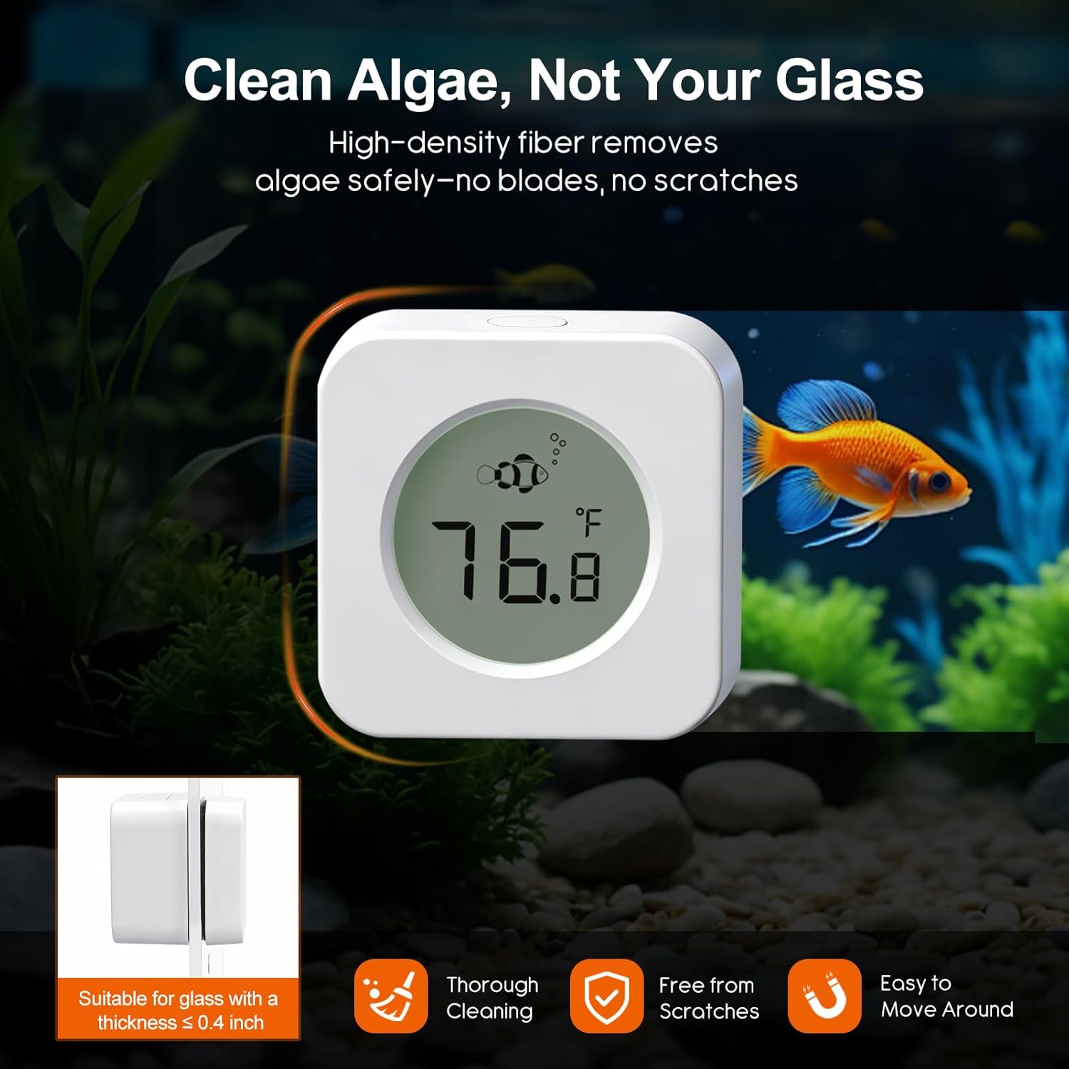 Aquarium Magnetic Cleaner with - đánh giá và giá Planted Aquarium Cleaning