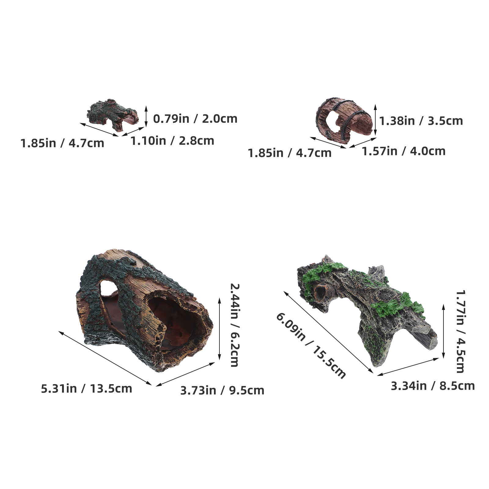4Pcs Artificial Resin Driftwoo - đánh giá và giá Aquarium Driftwood