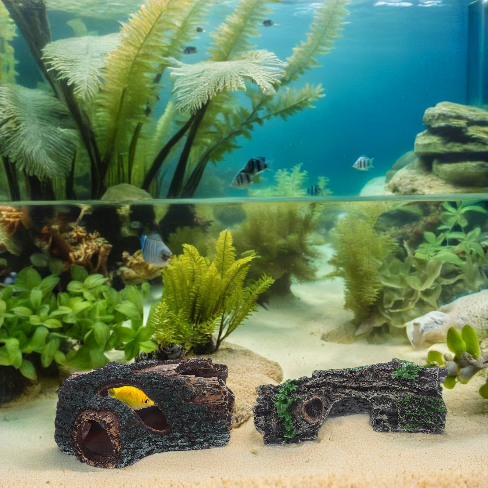 4Pcs Artificial Resin Driftwoo - đánh giá và giá Aquarium Driftwood